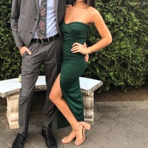 Pretty Little Thing Green Maxi Dress size 2